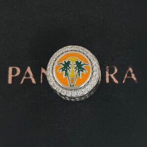 Pandora Florida Palm Trees Charm Bead Travel Vacation S925 Silver with box
